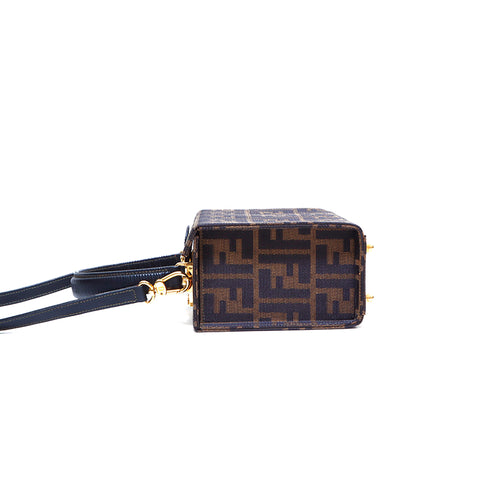 FENDI Zucca Vanity Shoulder Bag Brown WS3724