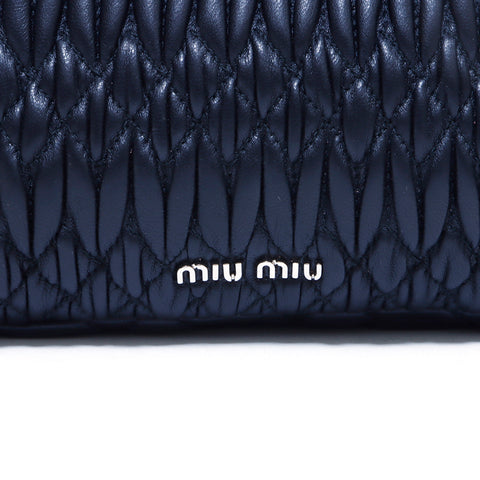 ミュウ ミュウ Miu Miu ショルダーバッグ レザー ブラック WS3744