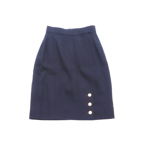 CHANEL COCO Button skirt black WS3749