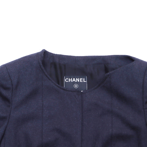 シャネル CHANEL ココマーク ジャケット ウール グレー WS3750