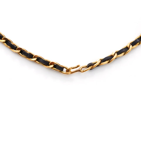 Chanel Chanel Medaillon Strass Halskette Gold WS3778