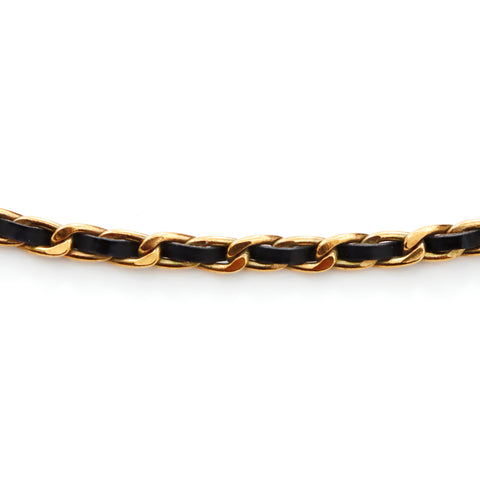 Chanel Chanel Medaillon Strass Halskette Gold WS3778