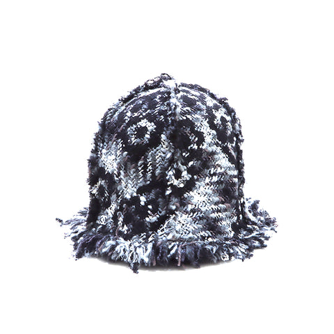 Chanel Chanel Tweed Hut Wolle Schwarz WS3815