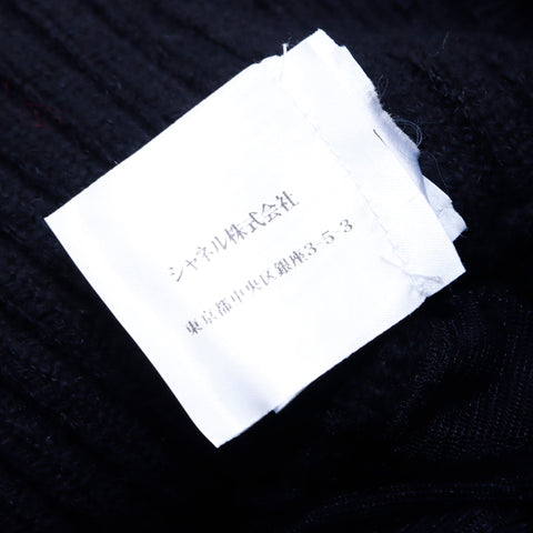 香奈儿可可纽扣针织裙羊绒黑色WS3819