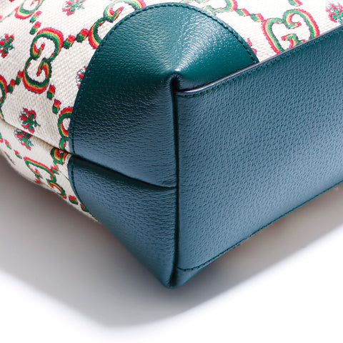 Gucci Ophidia Canvas 100 -jähriges Jubiläumsbeutel Canvas Green WS3899