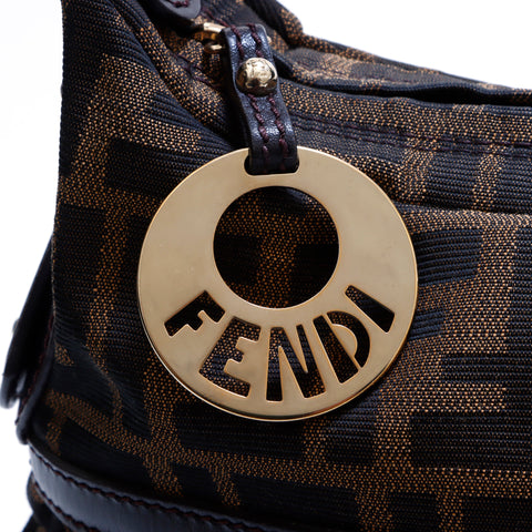 フェンディ FENDI ズッカパターン セミ ショルダーバッグ キャンバス ブラウン WS3907