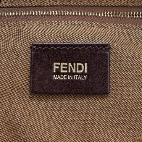 フェンディ FENDI ズッカパターン セミ ショルダーバッグ キャンバス ブラウン WS3907