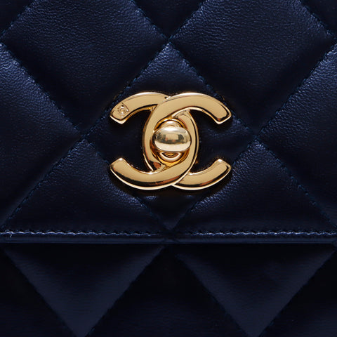 Chanel Coco Mark Matelasse 1995 ~ 1996 Umhängetaschen Lambskin Schwarz WS3924