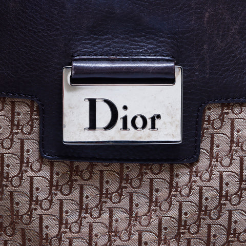 クリスチャンディオール Christian Dior トロッター ハンドバッグ キャンバス ブラウン WS3938