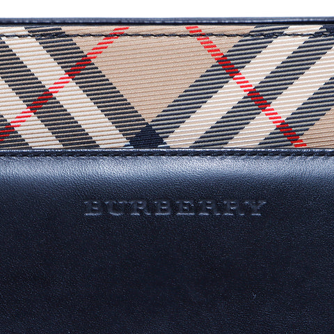 バーバリー BURBERRY ロゴ ハンドバッグ VINTAGE 中古 定番  ブラック WS3948