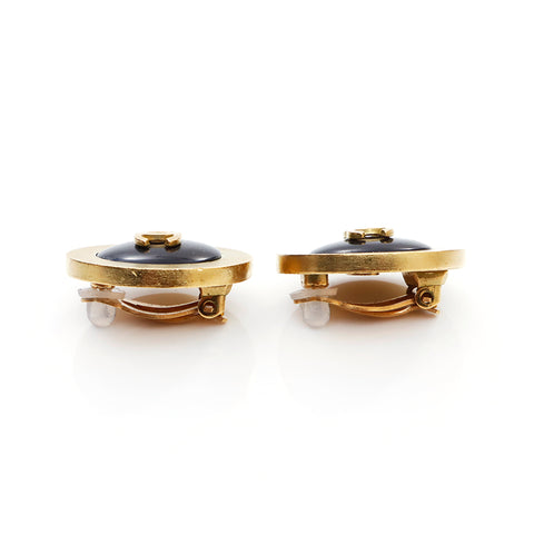 Chanel Coco Marc Round Round Oreing Bings Gold x Black WS3961
