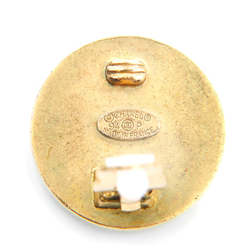 Chanel Coco Marc Round Round Oreing Bings Gold x Black WS3961