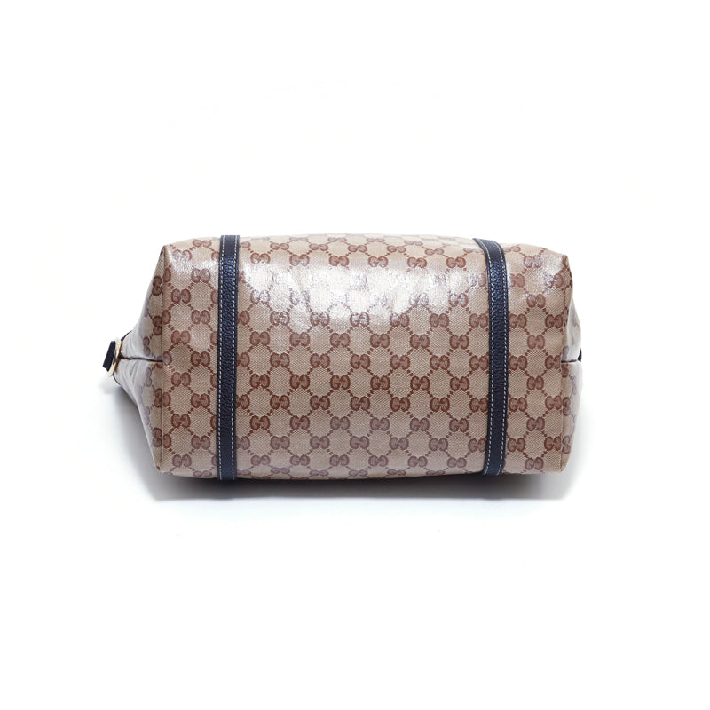 グッチ GUCCI GG スプリーム A4サイズ収納可 PVCレザー 総柄 トートバッグ ブラウン ベージュ WS4011 – NUIR VINTAGE