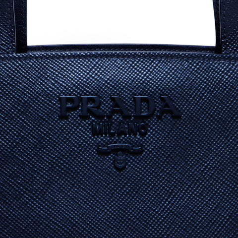 プラダ PRADA ロゴ レザー トート ハンドバッグ VINTAGE 中古 定番 ブラック WS4031