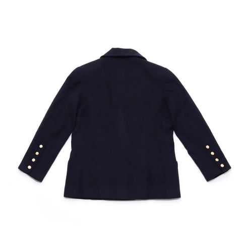 Chanel Coco Button Jacke Wolle Schwarz WS4039