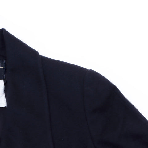 Chanel Coco Button Jacke Wolle Schwarz WS4039