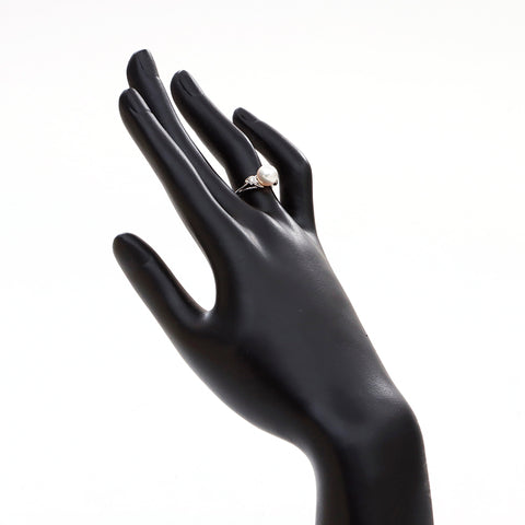 MIKIMOTO PEARL Ring White gold Silverx white WS4053