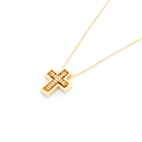 Damiani Diamond Cross Necklace Yellow Gold Gold WS4054