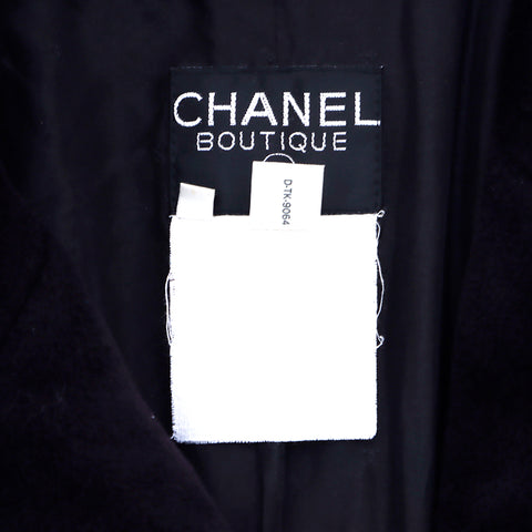 シャネル CHANEL チェスター コート VINTAGE 中古 定番 ブラック WS4067