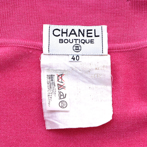 シャネル CHANEL カーディガン VINTAGE 中古 定番 ピンク WS4068