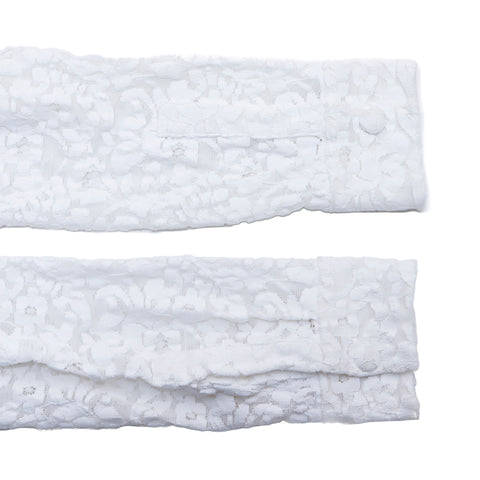 LOUIS VUITTON Full lace Long sleeve shirt white WS4076