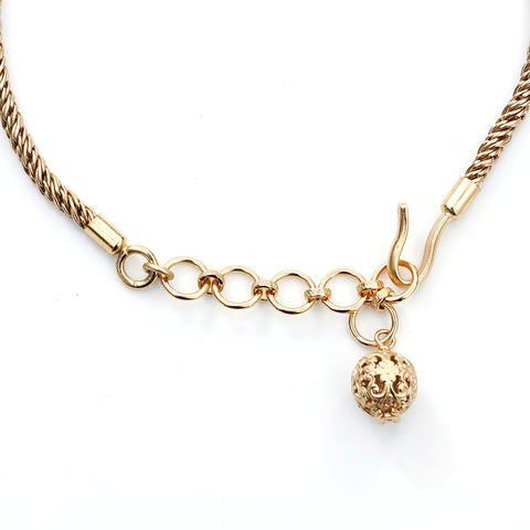 Chanel Camellia 2001 Chain Flower Collier Vintage Utilisé classique 1990S 90S Gold Green WS4093