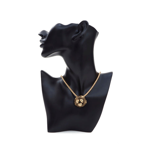 Chanel Camellia 2001 Chain Flower Collier Vintage Utilisé classique 1990S 90S Gold Green WS4093