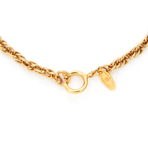 Chanel Coco Mark Chain rond Cercle Collier Round Collier Gold WS4098