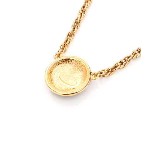 Chanel Coco Mark Chain rond Cercle Collier Round Collier Gold WS4098