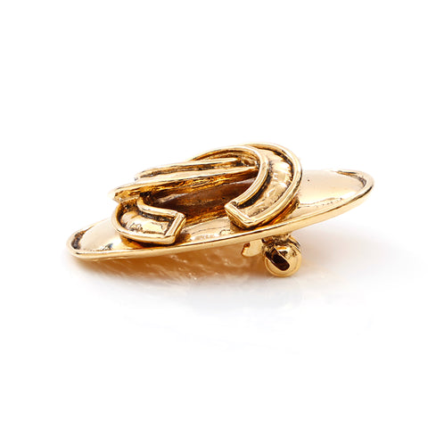 Chanel Coco Mark GP 94P Brooch Gold WS4110