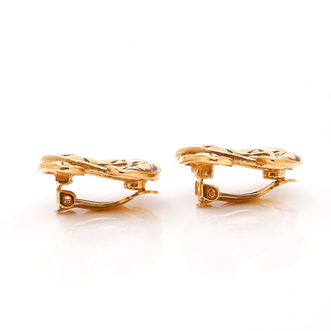 Chanel Coco Mark Matelasse GP 90s Boucles d'oreilles en or WS4114