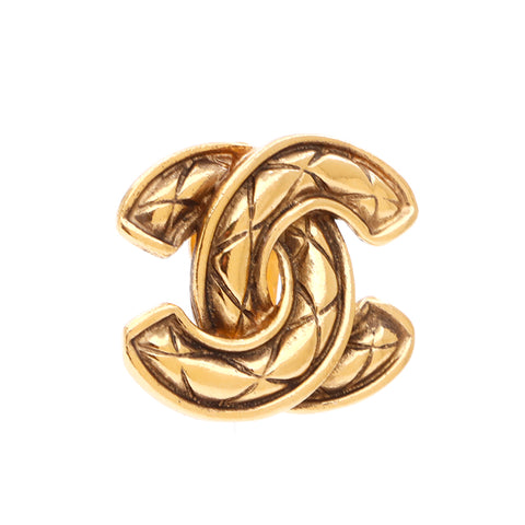 Chanel Coco Mark Matelasse GP 90s Boucles d'oreilles en or WS4114