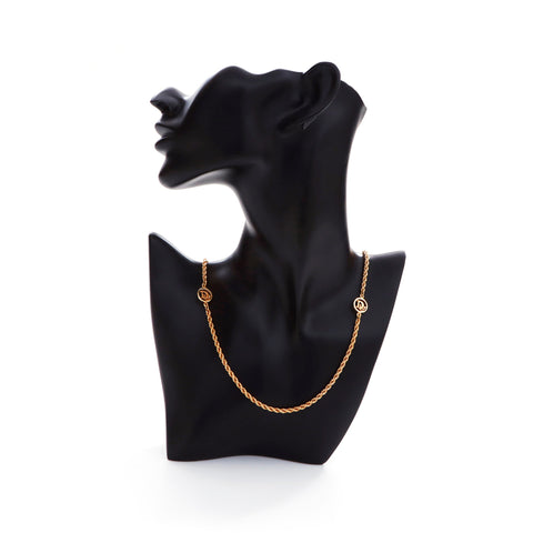 克里斯蒂安·迪奥（Christian Dior）徽标项链老式使用经典金WS4128