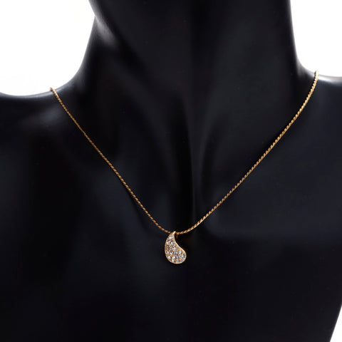 Christian Dior Rhinestone Collier Vintage Utilisé Gold Classic WS4131