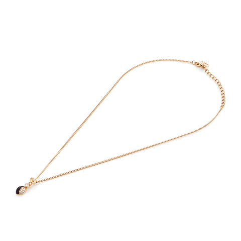 Christian Dior Christian Dior Collier en strass vintage Utilisé Gold Classic WS4133