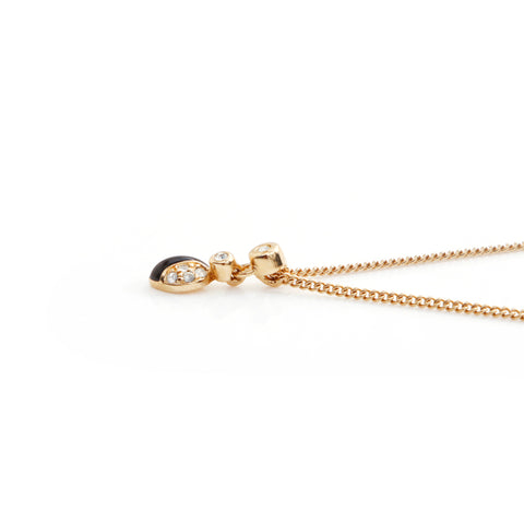 Christian Dior Rhinestone Necklace VINTAGE Used Standard gold WS4133