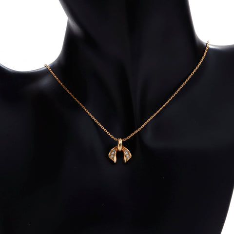Christian Dior Rhinestone Collier Vintage Utilisé Gold Classic WS4137