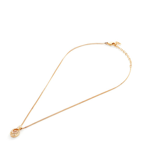 Christian Dior Rhinestone Collier Vintage Utilisé Gold Classic WS4138