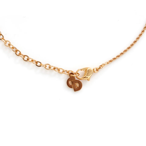 Christian Dior Logo Collier Vintage Utilisé Gold Classic WS4140
