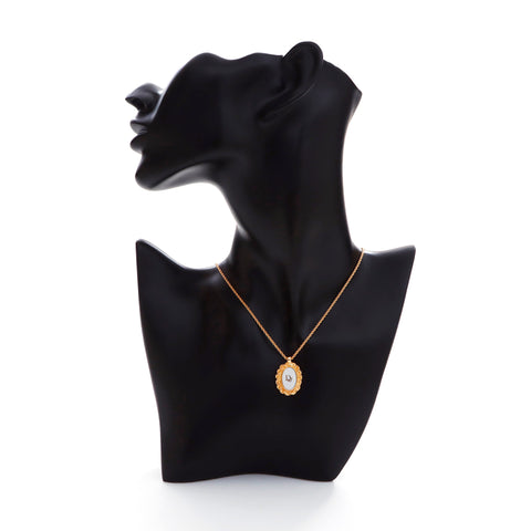 Christian Dior Logo Collier Vintage Utilisé Gold Classic WS4140