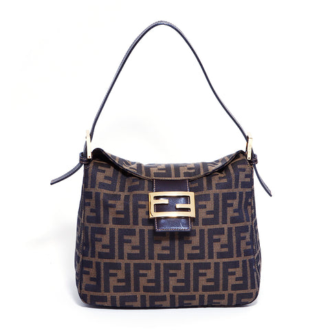 FENDI Zucca All-over Pattern One-shoulder Bag Made in Italy Shoulder Bag VINTAGE Used Classic Commuting School Gift Brown WS4150