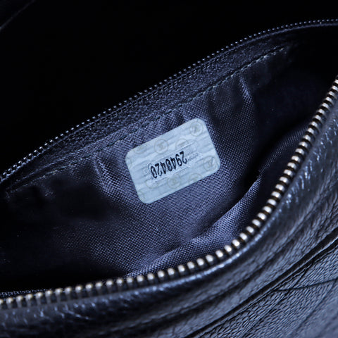 Chanel Coco Mark Matelasse Kaviar Hautverschloss Nr. 2 Quadratketten -Umhängetasche Vintage verwendet klassische 1990er 90er schwarze WS4154