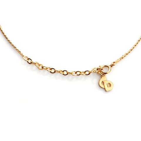 Christian Dior Rhinestone Necklace, Gold WS4159