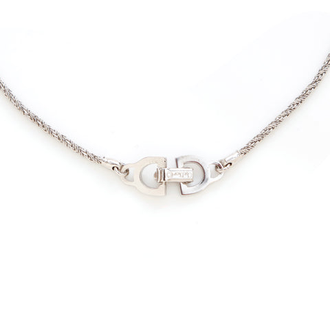 Christian Dior Logo Plate Collier argent WS4167