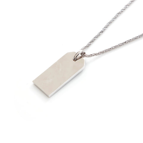 基督教迪奥徽标板项链银WS4167