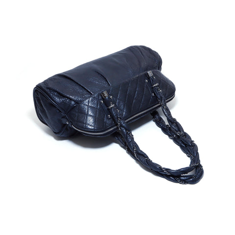 Chanel Boston Lady Blade Umhängetasche Lambskin Schwarz WS4191