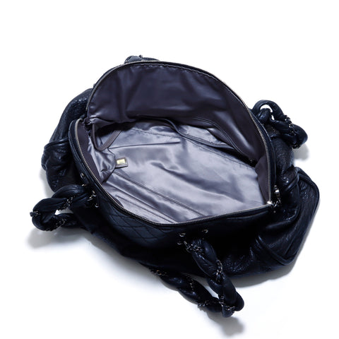 Chanel Boston Lady Blade Umhängetasche Lambskin Schwarz WS4191