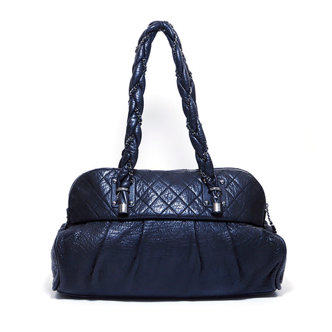 Chanel Boston Lady Blade Umhängetasche Lambskin Schwarz WS4191