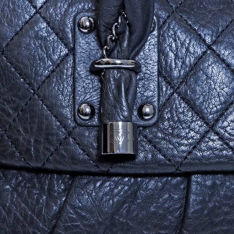 Chanel Boston Lady Blade Umhängetasche Lambskin Schwarz WS4191