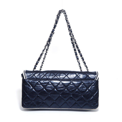 Chanel Sac à épaule à chaîne d'agneau noir WS4198